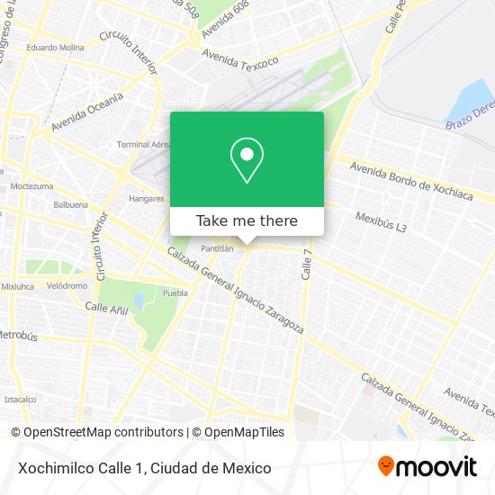 Xochimilco Calle 1 map