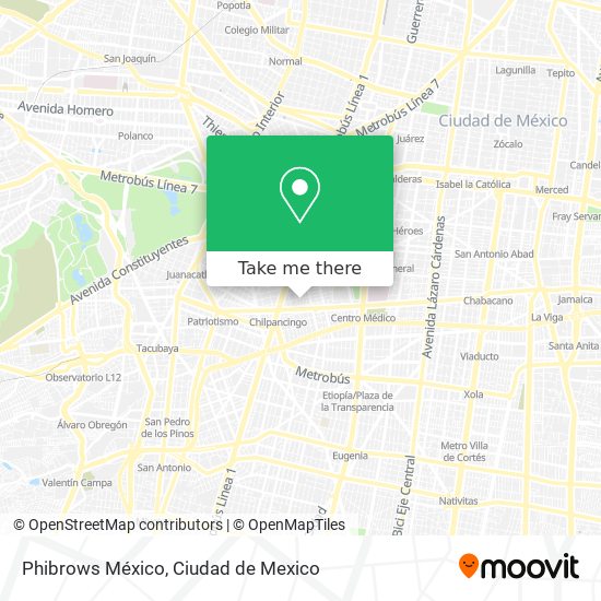 Mapa de Phibrows México