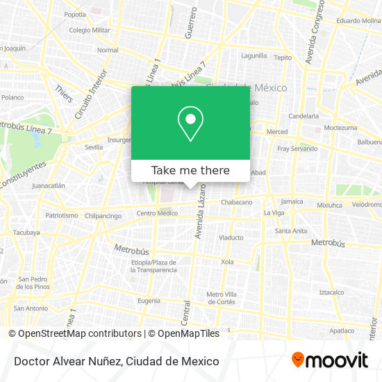 Doctor Alvear Nuñez map