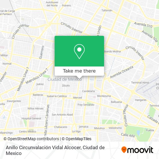 Anillo Circunvalación Vidal Alcocer map