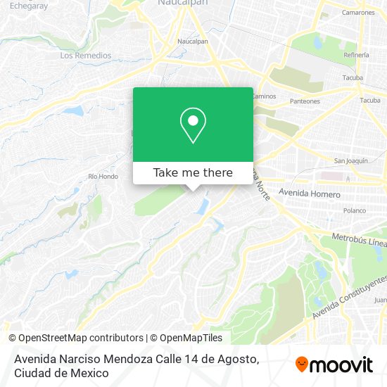 Avenida Narciso Mendoza Calle 14 de Agosto map