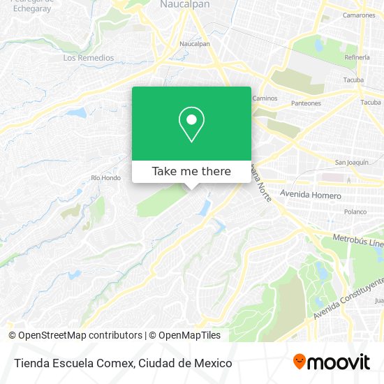 Mapa de Tienda Escuela Comex