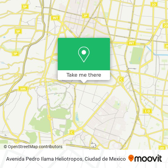 Mapa de Avenida Pedro Ilama Heliotropos
