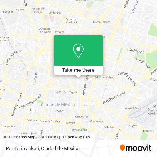Peleteria Jukari map