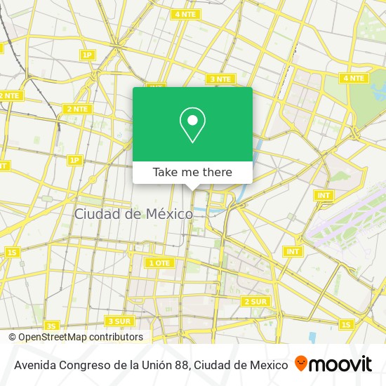 Mapa de Avenida Congreso de la Unión 88