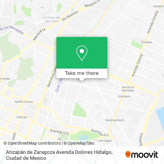 Mapa de Atizapán de Zaragoza Avenida Dolores Hidalgo
