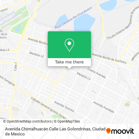 Avenida Chimalhuacán Calle Las Golondrinas map