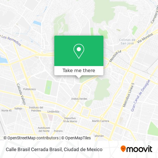 Mapa de Calle Brasil Cerrada Brasil