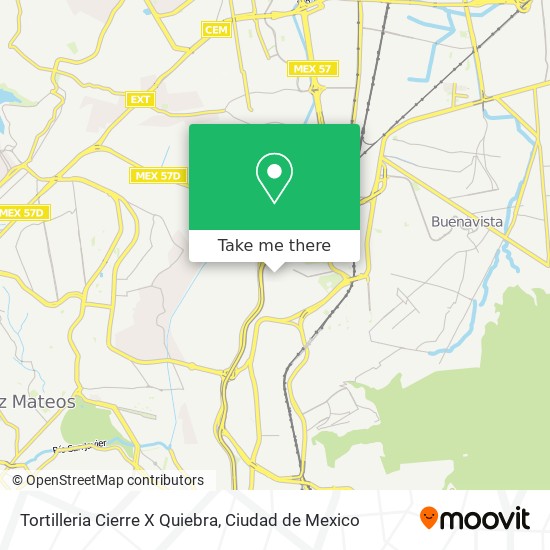 Tortilleria Cierre X Quiebra map