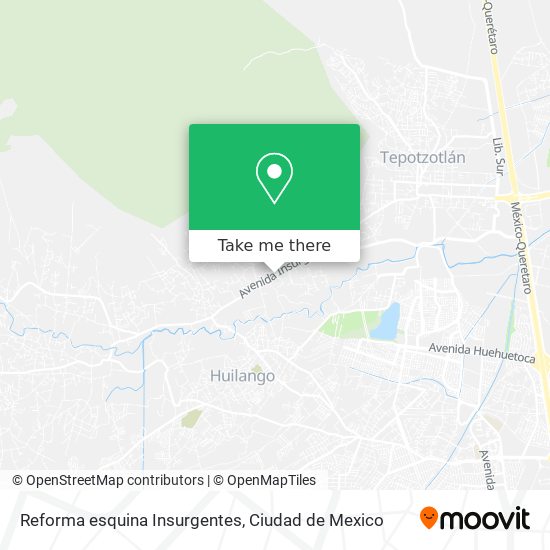 Mapa de Reforma esquina Insurgentes