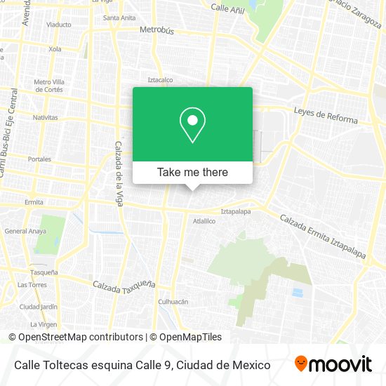 Calle Toltecas esquina Calle 9 map