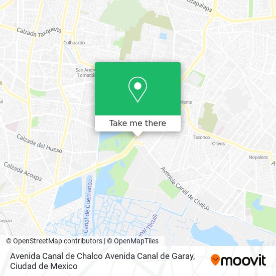 Avenida Canal de Chalco Avenida Canal de Garay map