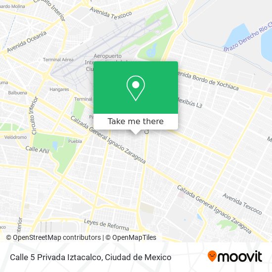 Mapa de Calle 5 Privada Iztacalco