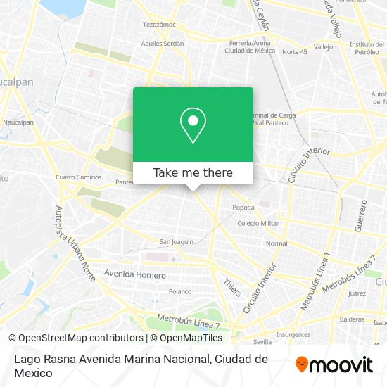 Lago Rasna Avenida Marina Nacional map