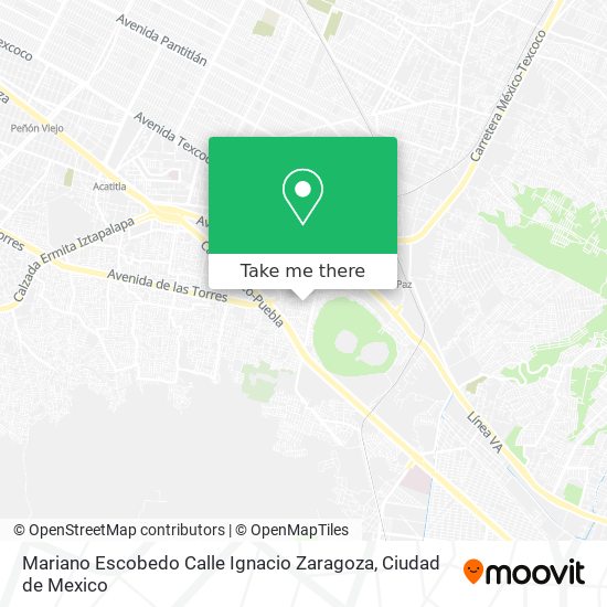 Mariano Escobedo Calle Ignacio Zaragoza map