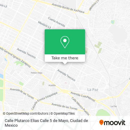 Mapa de Calle Plutarco Elías Calle 5 de Mayo