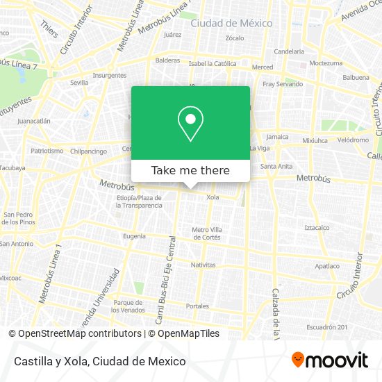 Mapa de Castilla y Xola