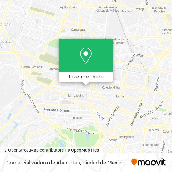 Mapa de Comercializadora de Abarrotes