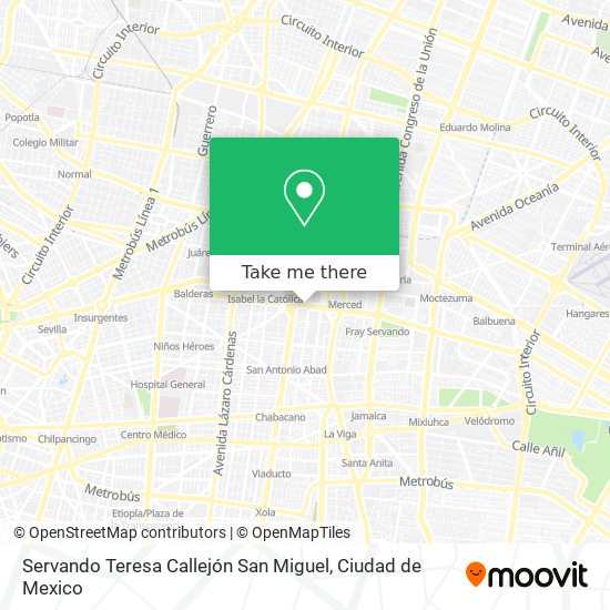 Servando Teresa Callejón San Miguel map