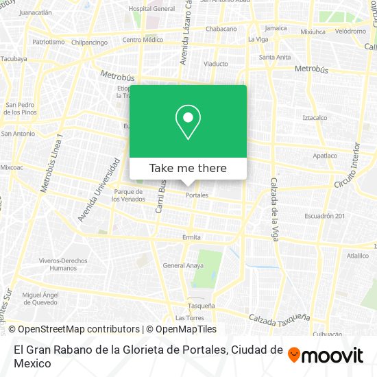 Mapa de El Gran Rabano de la Glorieta de Portales