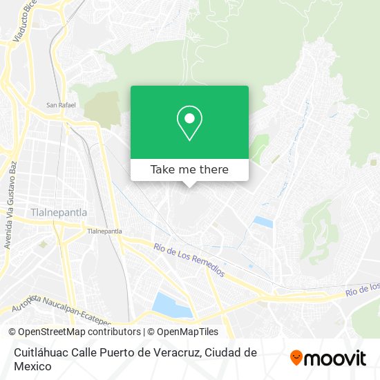 Mapa de Cuitláhuac Calle Puerto de Veracruz