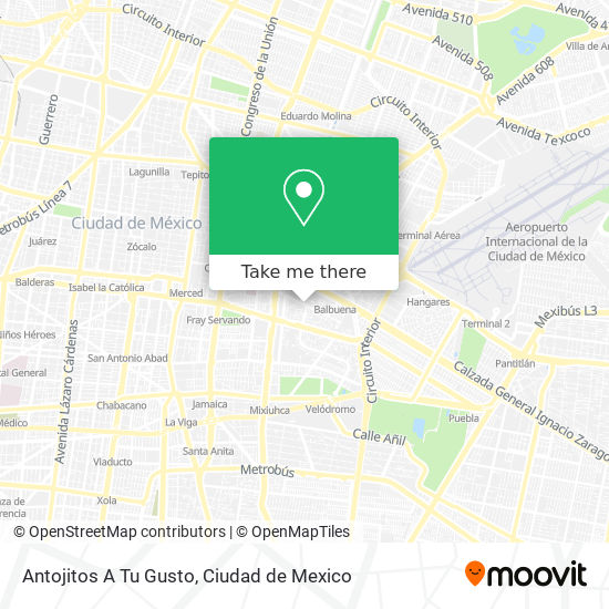 Antojitos A Tu Gusto map