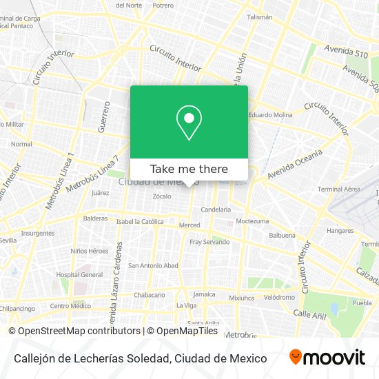 Callejón de Lecherías Soledad map