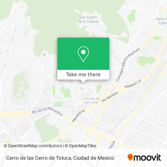 Cerro de las Cerro de Toluca map