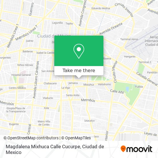 Magdalena Mixhuca Calle Cucurpe map