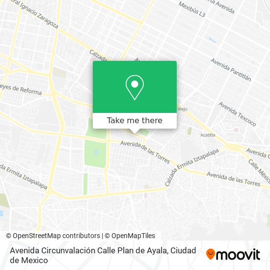 Mapa de Avenida Circunvalación Calle Plan de Ayala
