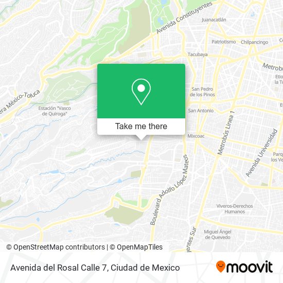 Avenida del Rosal Calle 7 map