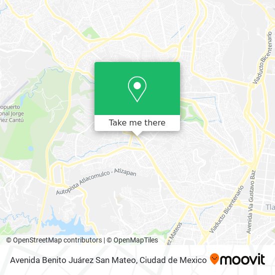 Mapa de Avenida Benito Juárez San Mateo
