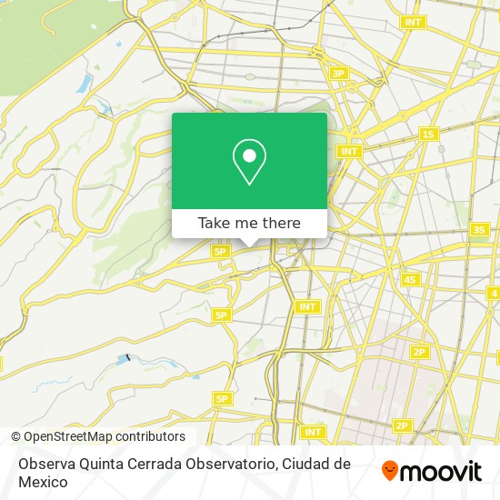 Observa Quinta Cerrada Observatorio map