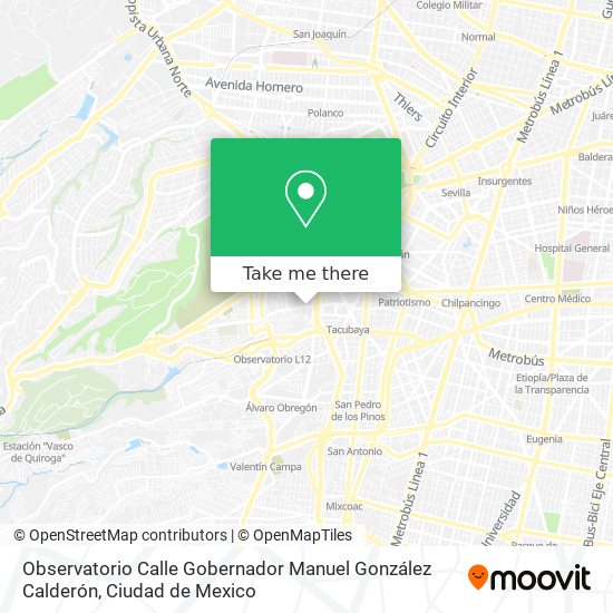 Mapa de Observatorio Calle Gobernador Manuel González Calderón