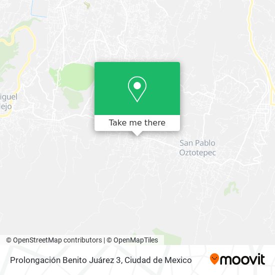 Mapa de Prolongación Benito Juárez 3