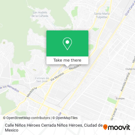 Mapa de Calle Niños Héroes Cerrada Niños Héroes