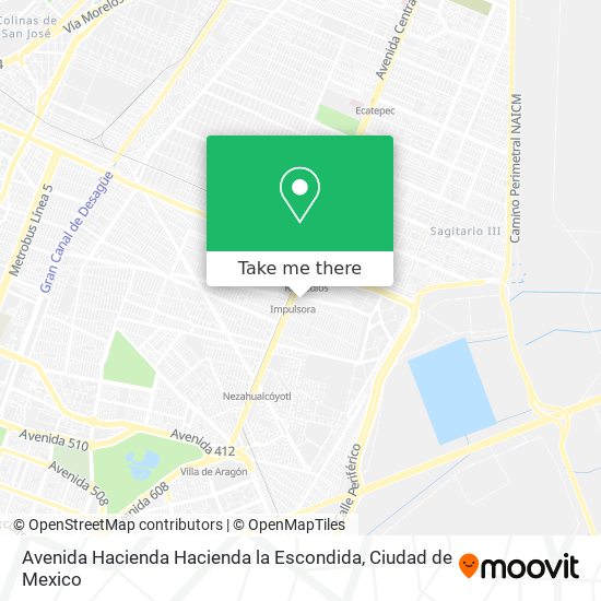 Mapa de Avenida Hacienda Hacienda la Escondida