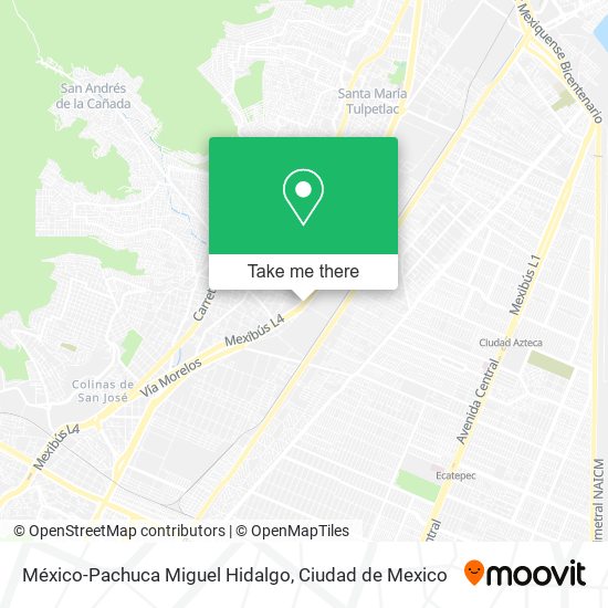 Mapa de México-Pachuca Miguel Hidalgo