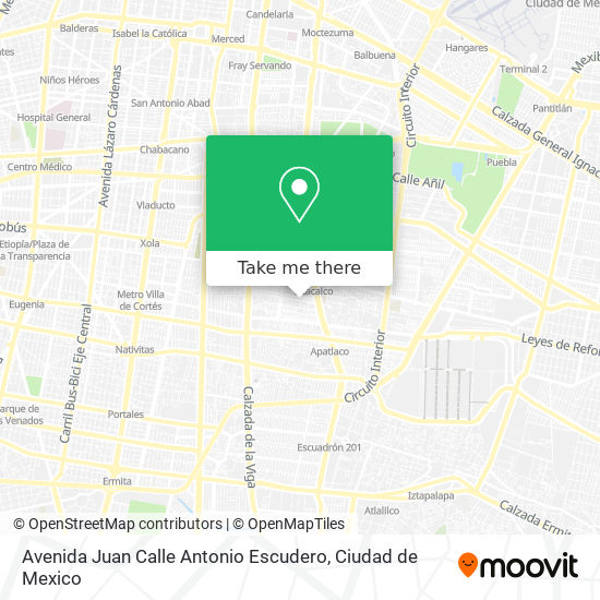 Avenida Juan Calle Antonio Escudero map