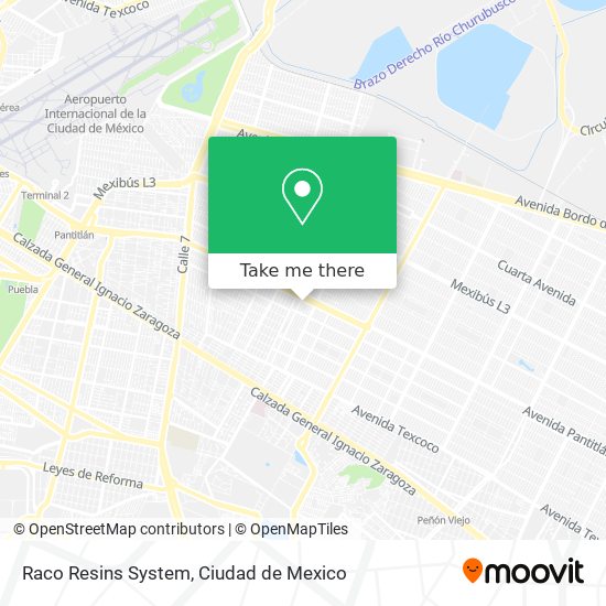 Mapa de Raco Resins System