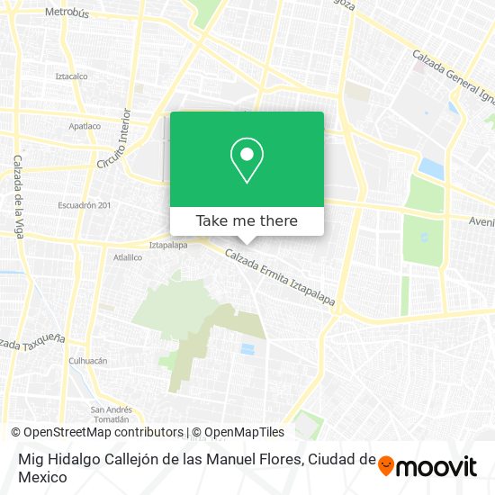 Mapa de Mig Hidalgo Callejón de las Manuel Flores