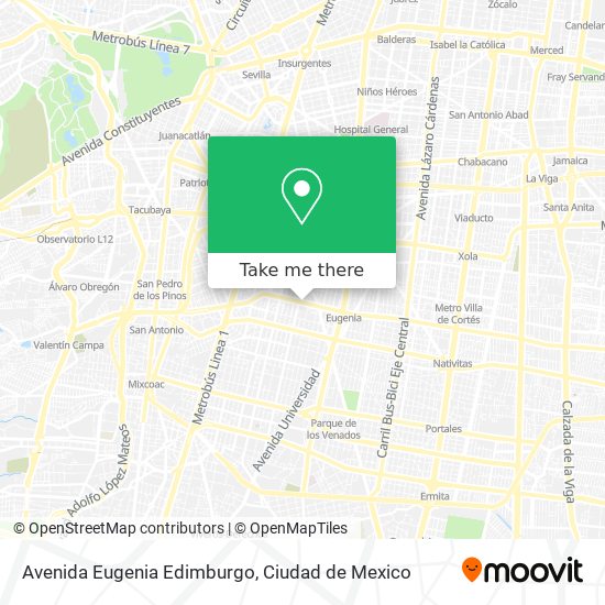 Avenida Eugenia Edimburgo map