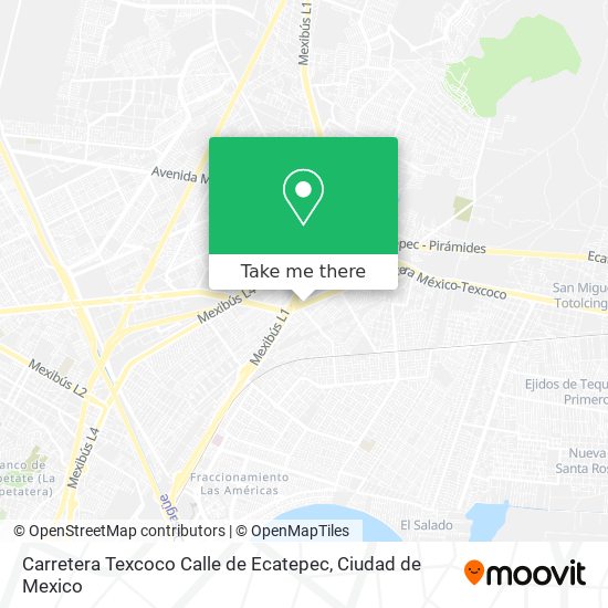 Mapa de Carretera Texcoco Calle de Ecatepec