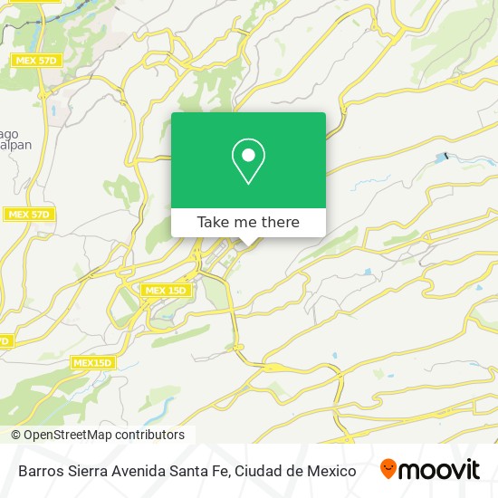 Mapa de Barros Sierra Avenida Santa Fe