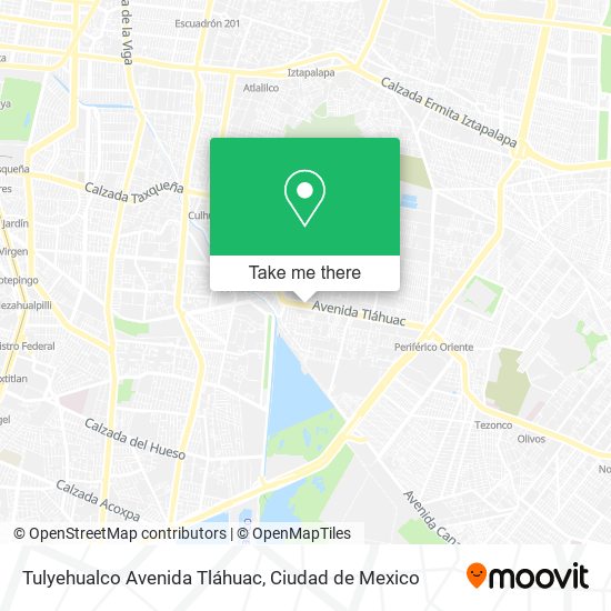 Tulyehualco Avenida Tláhuac map