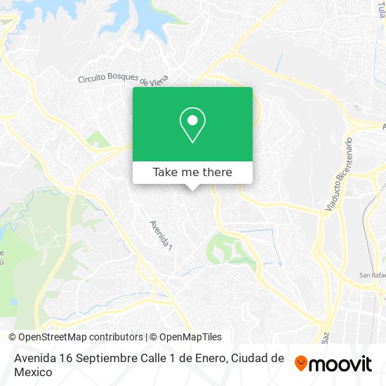 Mapa de Avenida 16 Septiembre Calle 1 de Enero