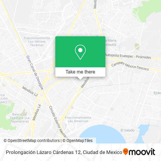 Mapa de Prolongación Lázaro Cárdenas 12