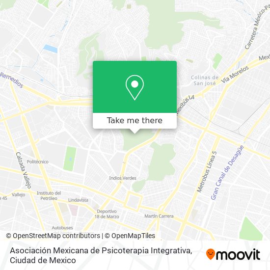 Mapa de Asociación Mexicana de Psicoterapia Integrativa