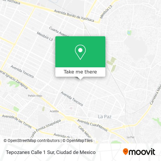 Tepozanes Calle 1 Sur map