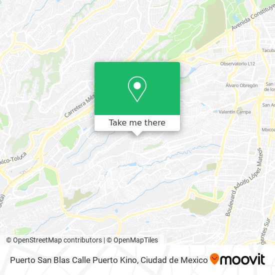 Puerto San Blas Calle Puerto Kino map